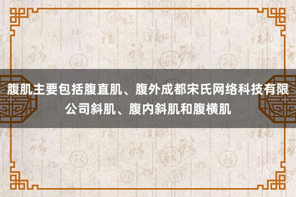 腹肌主要包括腹直肌、腹外成都宋氏网络科技有限公司斜肌、腹内斜肌和腹横肌